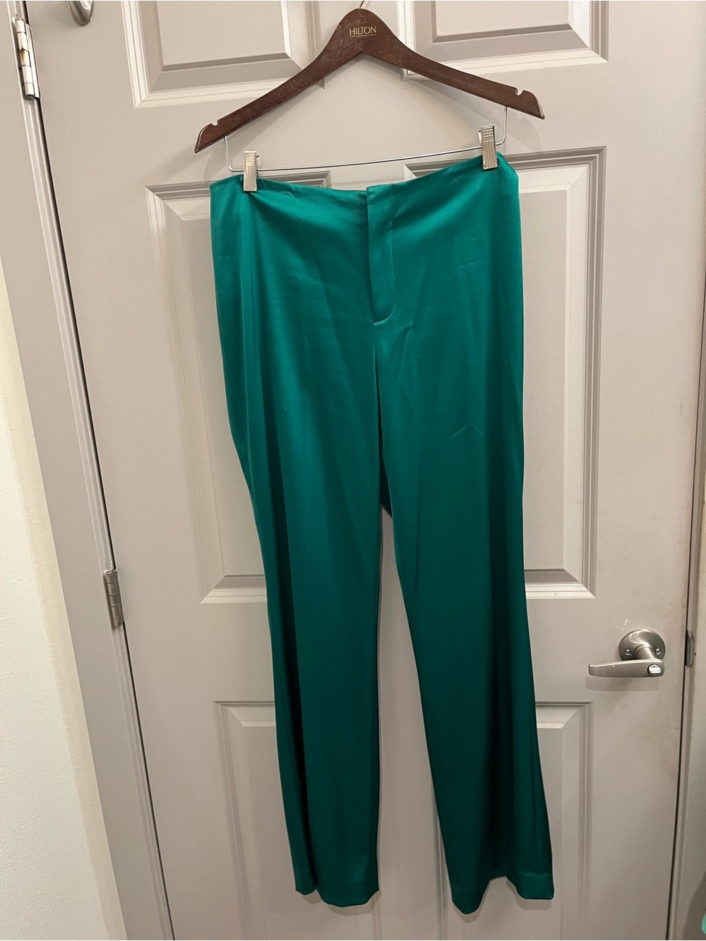 Alice + Olivia Royal Green Straight-Leg Dress Pants size 10